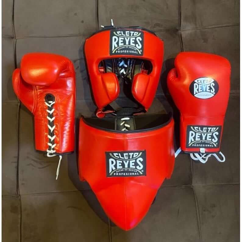Cleto Reyes Boxing Set Red Lace Up Gloves view Premium Training Gear
