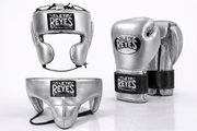 Cleto Reyes Boxing Gloves Set Silver/Black Velcro Fight Gloves
