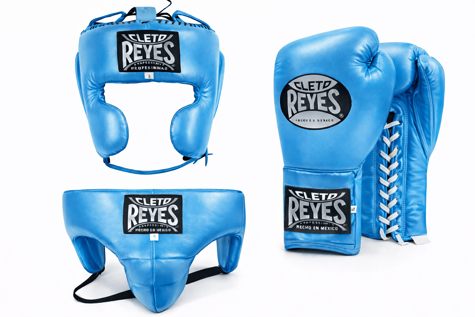 Cleto Reyes Boxing Gloves Set Sky-Blue Professional Sparring Gear