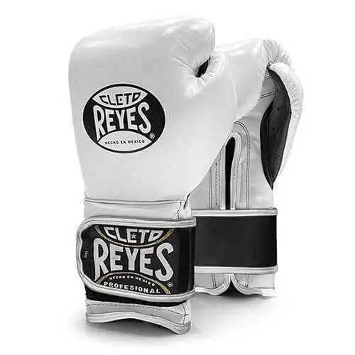 Cleto Reyes White/Black Boxing Gloves Heavy Duty Gym Training Gloves