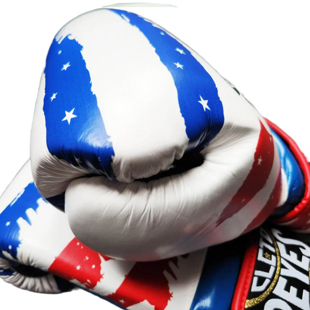 Cleto Reyes White/Blue/Red Boxing Gloves Beginner Friendly Training Gloves