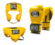 Cleto Reyes Boxing Set Premium Leather Gloves Yellow/Black Sparring