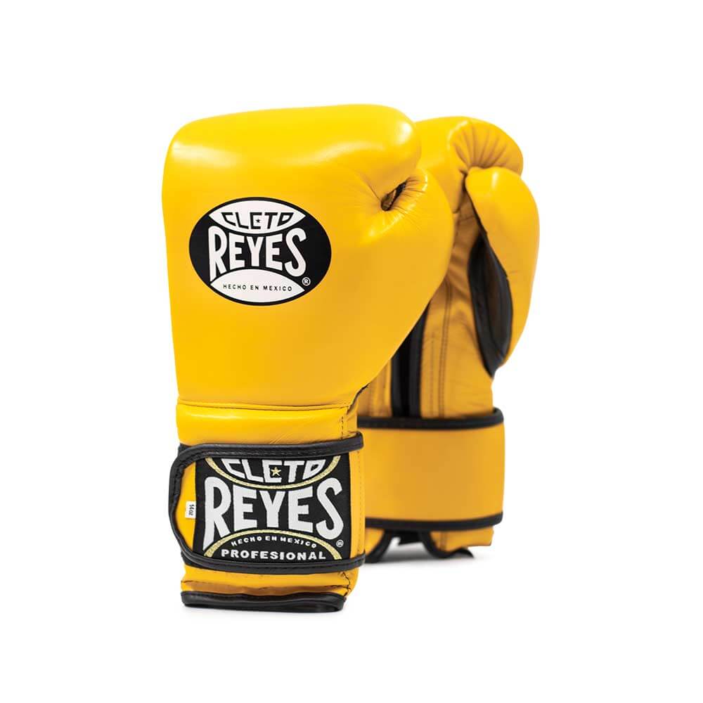Cleto Reyes Yellow/Black Boxing Gloves 14oz Genuine Leather Training Gloves