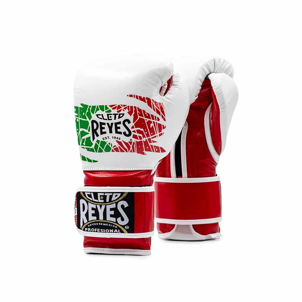 Cleto Reyes White/Red/Green Boxing Gloves Beginner Friendly Training Gloves