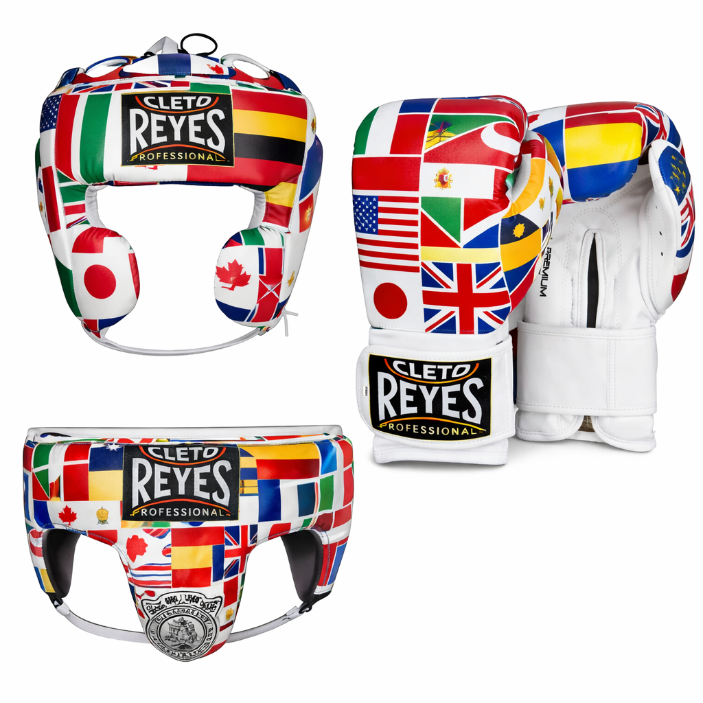 Cleto Reyes Boxing Gloves Set White Flag Style Premium Fight Gear