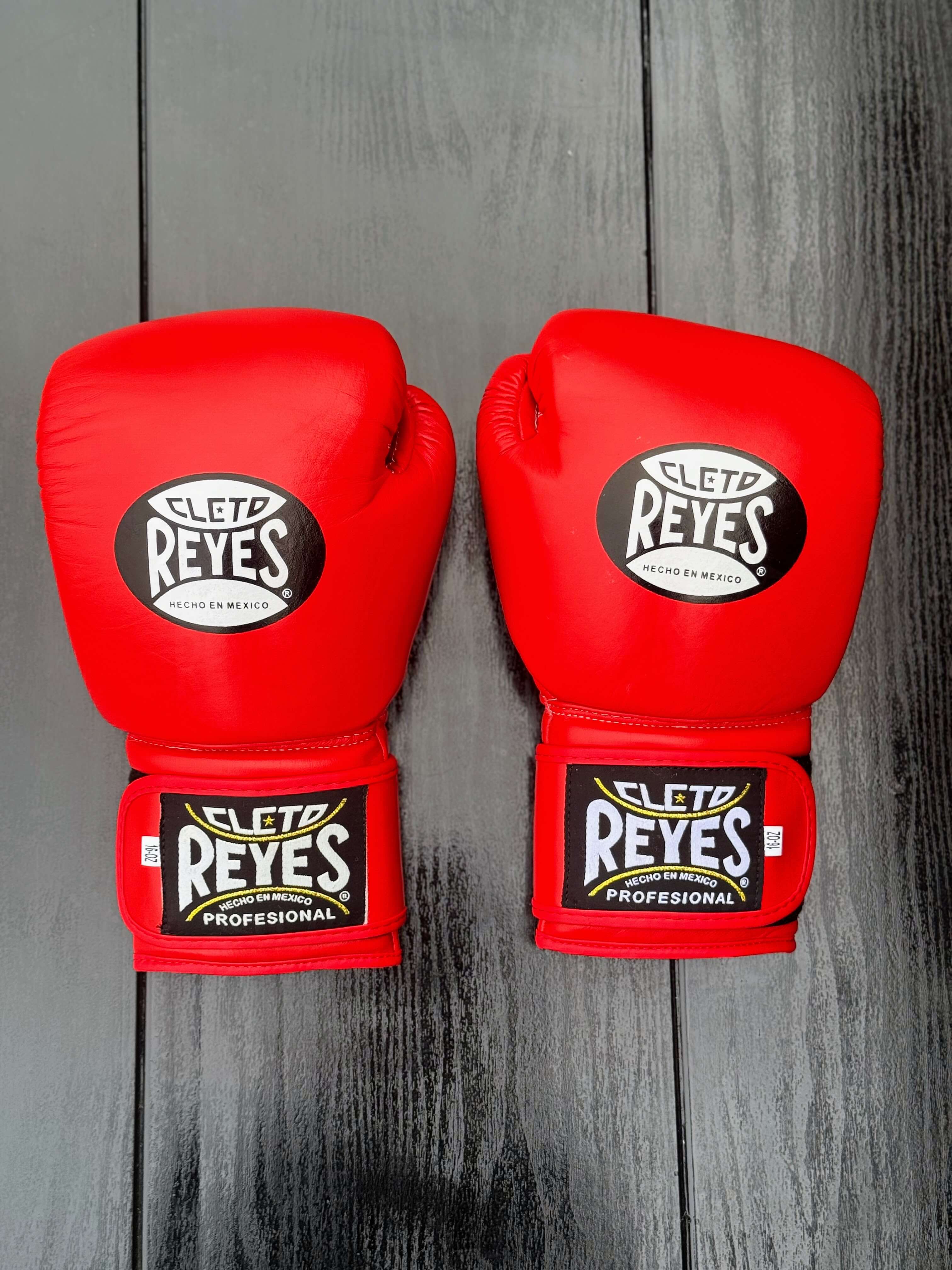 Cleto Reyes Boxing Set Red Gloves High Quality Training Equipment Gloves Back View