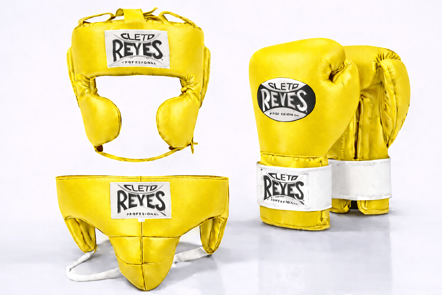 Cleto Reyes Boxing Gloves Set Yellow/White Professional Sparring Gear