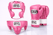 Cleto Reyes Boxing Set Leather Gloves Pink/White Velcro Training Equipment