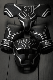 Fiest Boxing Set Black/Silver Velcro Gloves Headguard Kit