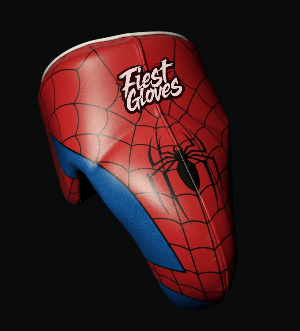 Fiest Boxing Set Red/Blue Spider Style Gym Training Gloves Groinguard