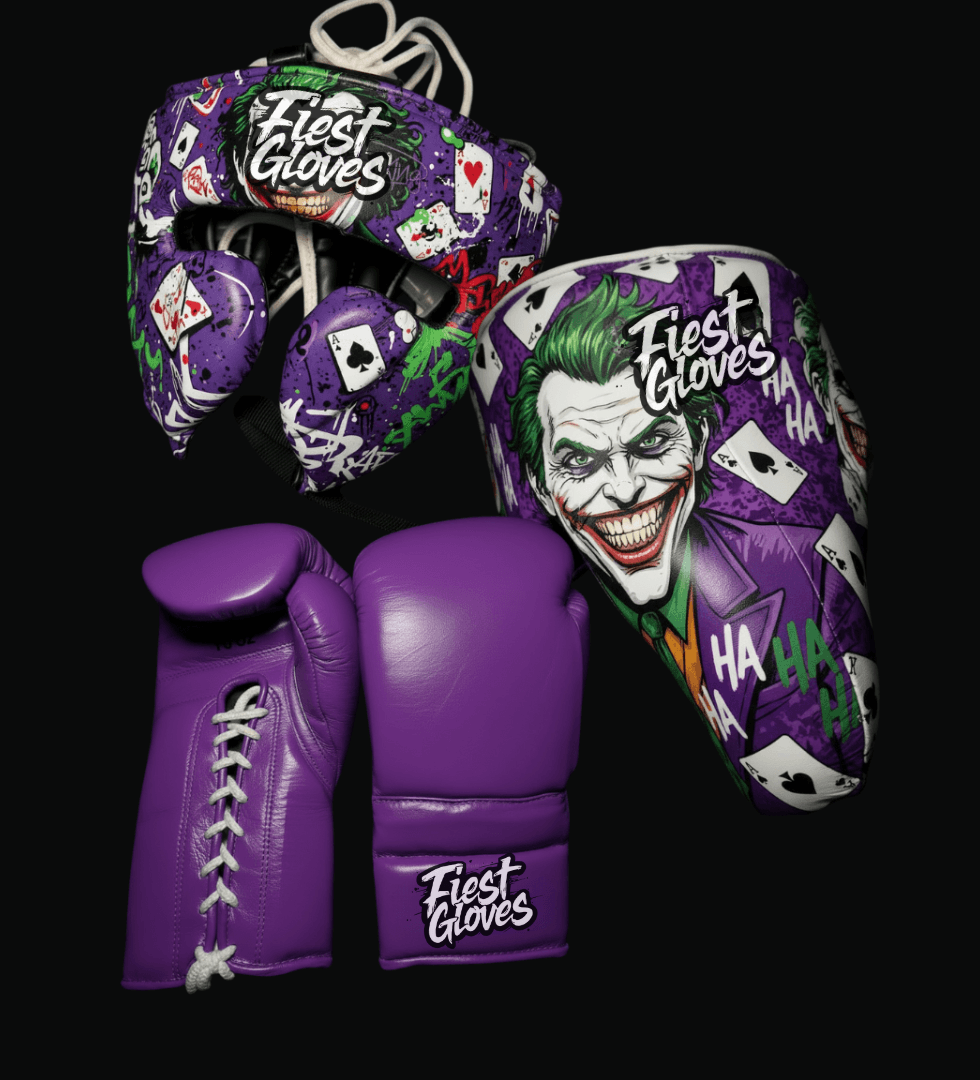 Fiest Boxing Gloves Set Purple joker style Heavy Duty Training Collection