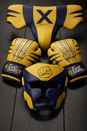 Fiest Yellow/Blue/White Boxing Set Custom Training Gloves Bundle