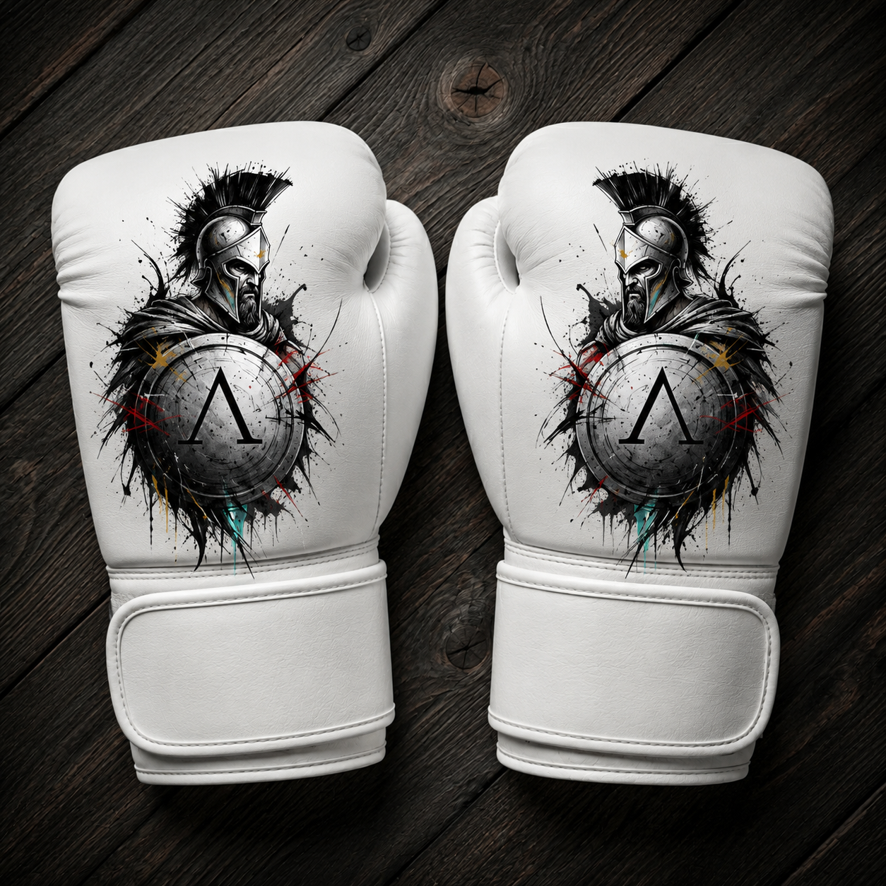Custom Japanese Boxing Gloves White Velcro