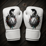 Custom Japanese Boxing Gloves White Velcro