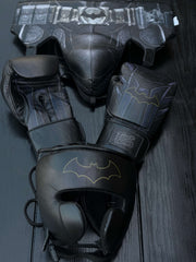 Fiest Boxing Set Winning Style Batman  Black Leather Gloves and Mitts for Training