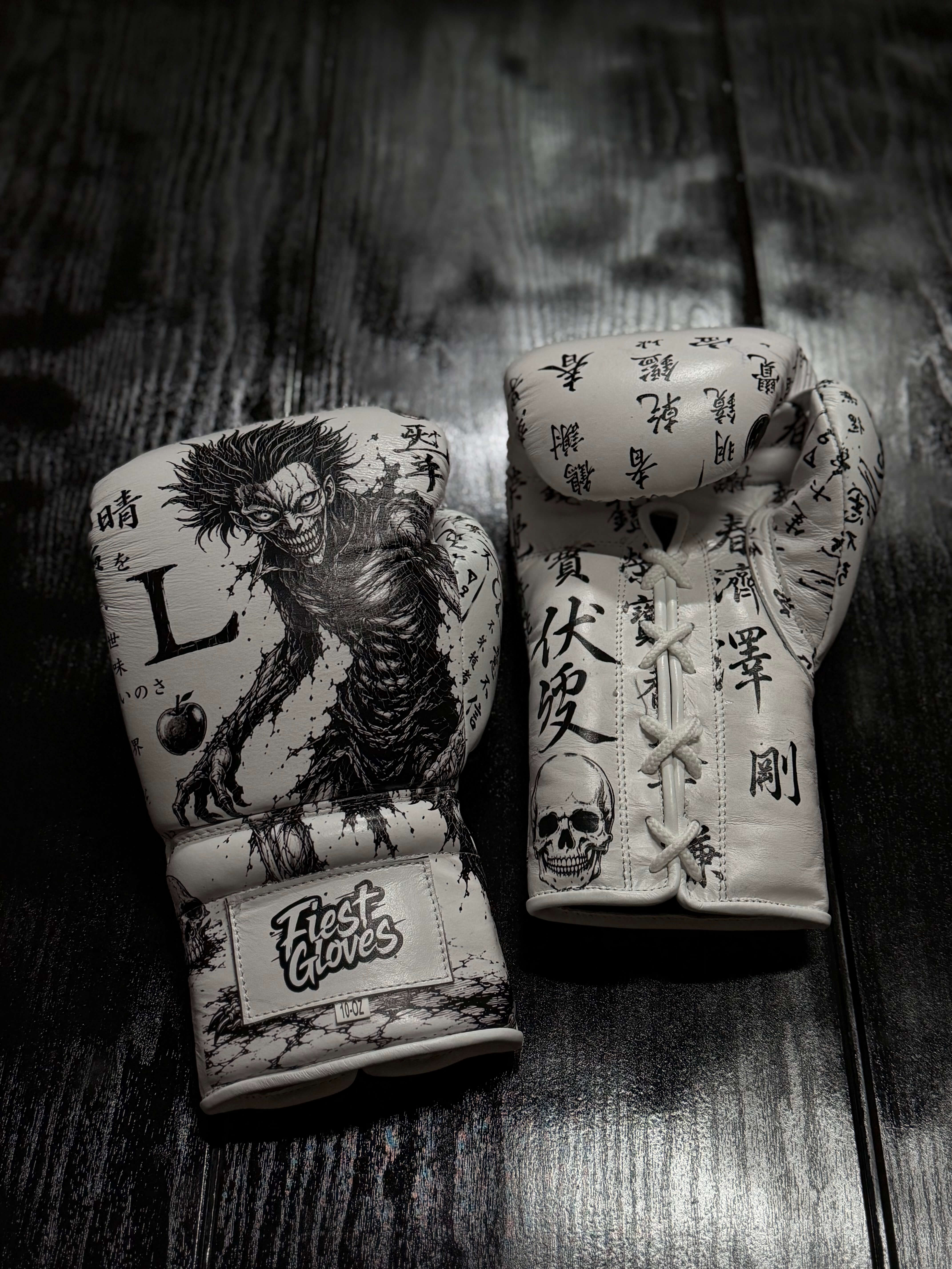 Fiest Winning Style Boxing Gloves White Leather Training Gloves for Boxing