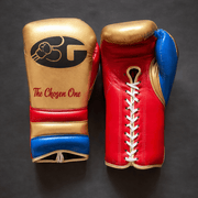 Fiest Winning Style Gold/Red/Blue Boxing Gloves 14oz Training Gloves