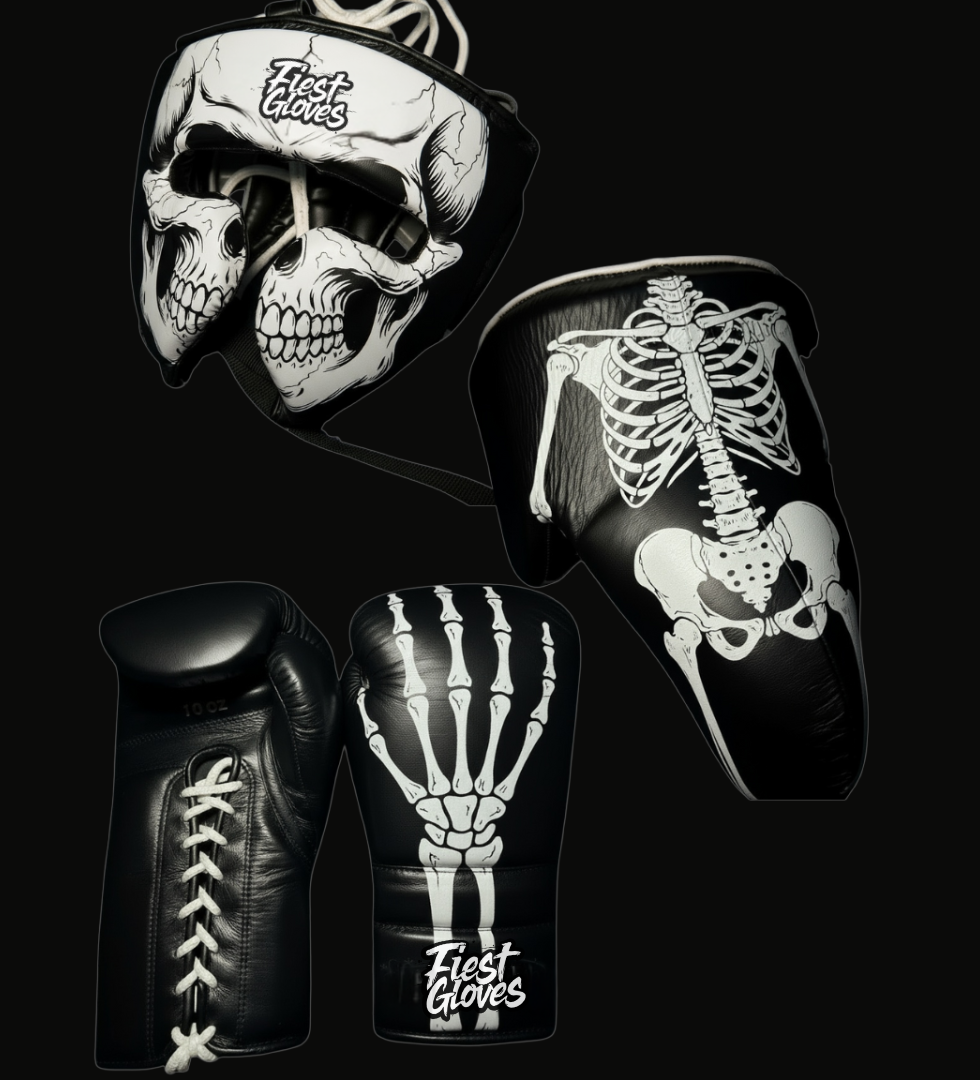 Fiest Boxing Set | Black/White Skeleton Style