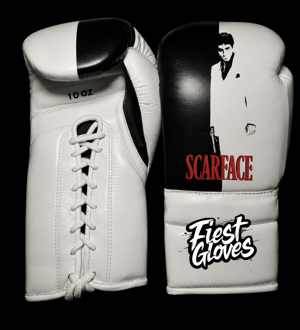 Fiest Winning Style White/Black Boxing Gloves Premium Training Pair