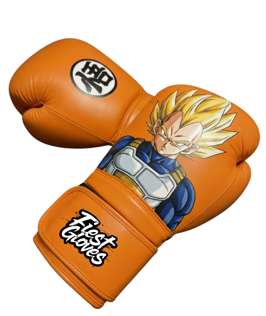 Fiest Winning Style Orange 14oz Boxing Gloves Back View