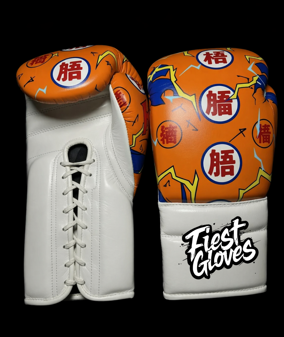 Fiest Winning Style Orange/White Boxing Gloves Premium Gym Training Pair