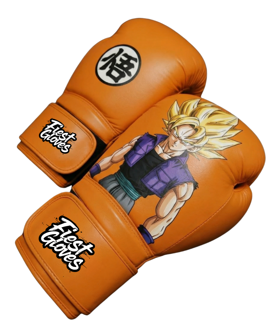 Fiest Winning Style Orange Boxing Gloves Back View