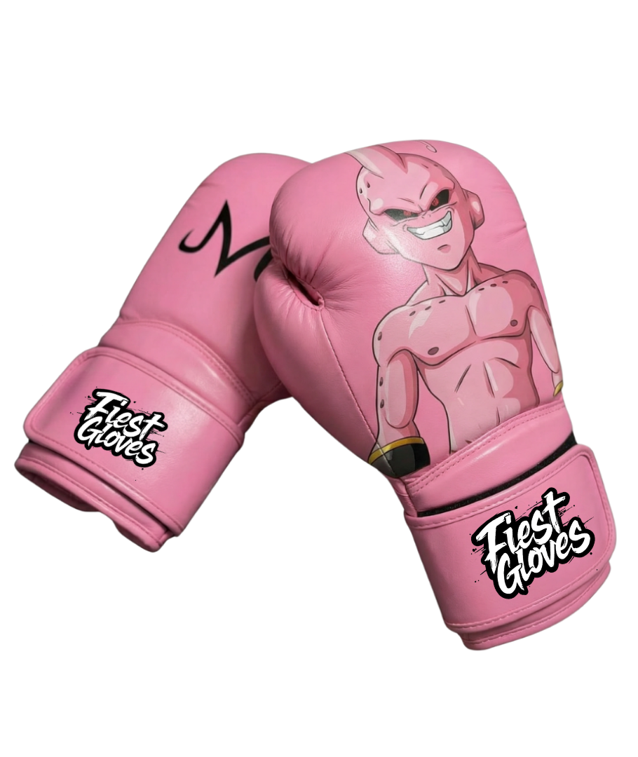Fiest Winning Style Pink 14oz Boxing Gloves Back View