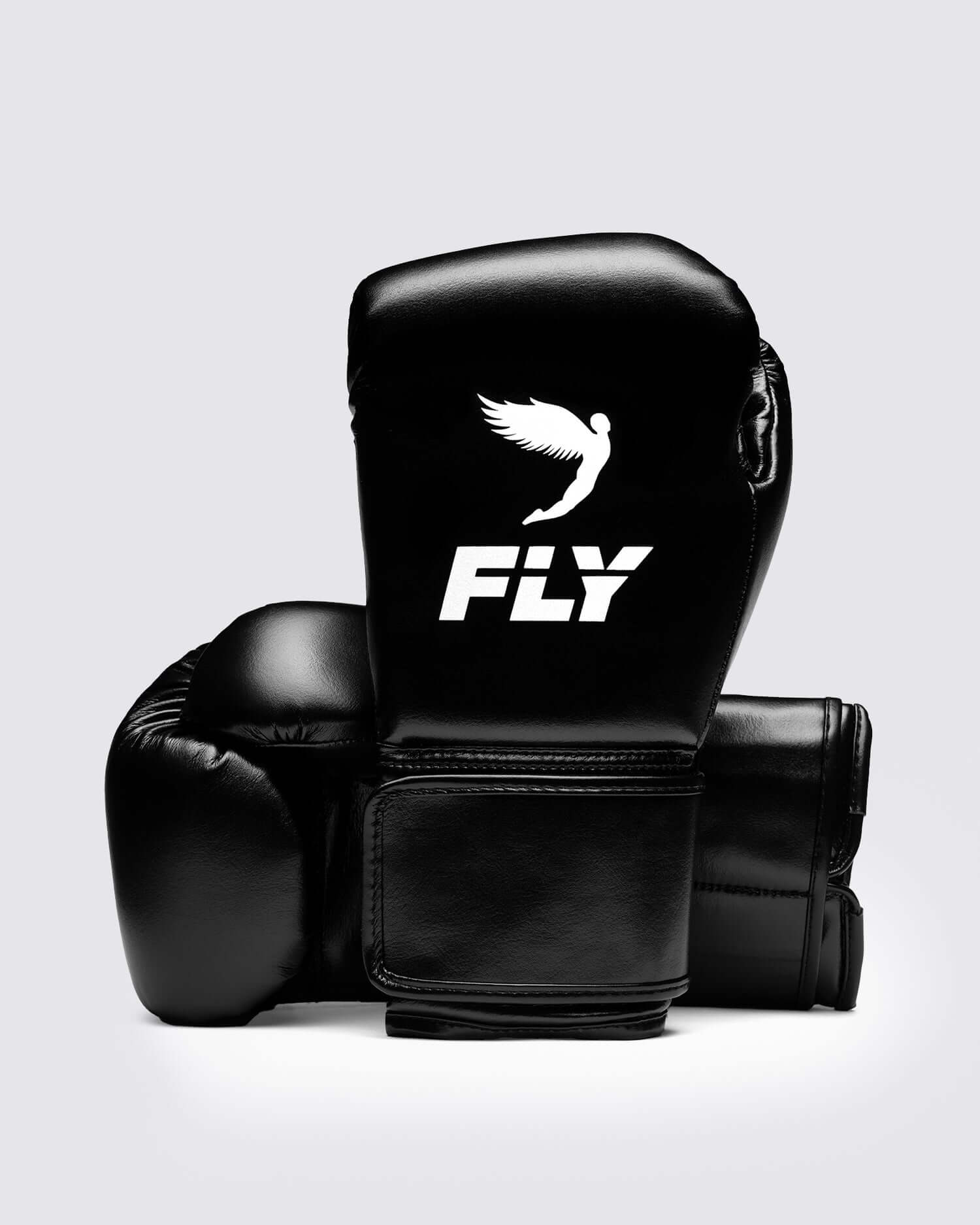 Fly Black/White 14oz Boxing Gloves Custom Sparring Gloves