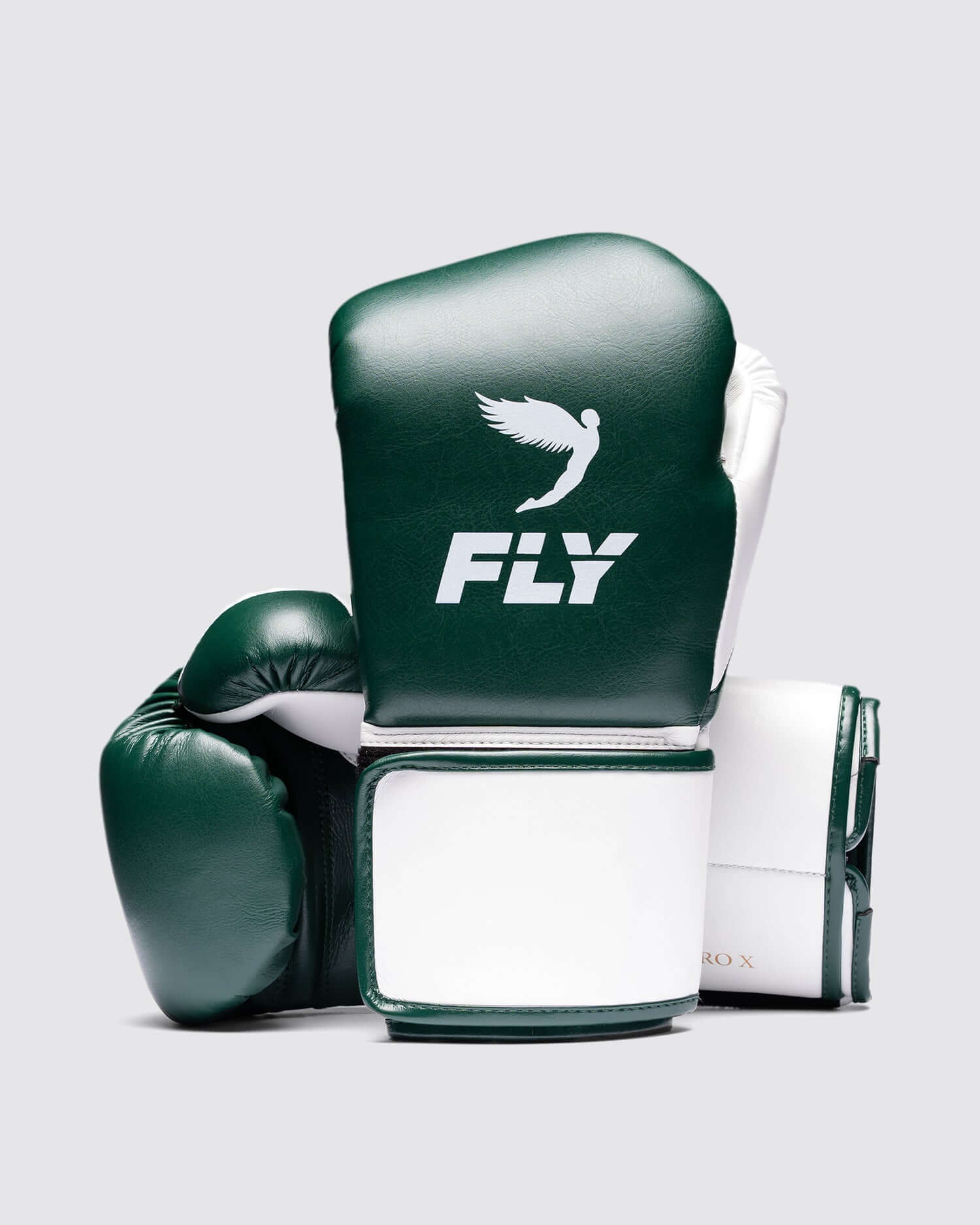 Fly Green/White Boxing Gloves Premium Gym Training Pair