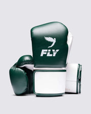 Fly Green/White Boxing Gloves Premium Gym Training Pair