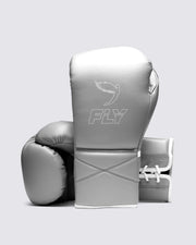 Fly Gray/White Boxing Gloves Premium Gym Training Pair