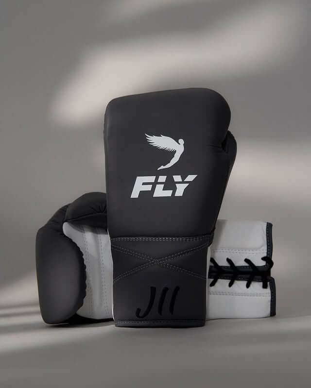 Fly Grey/White Boxing Gloves Beginner Friendly Training Gloves