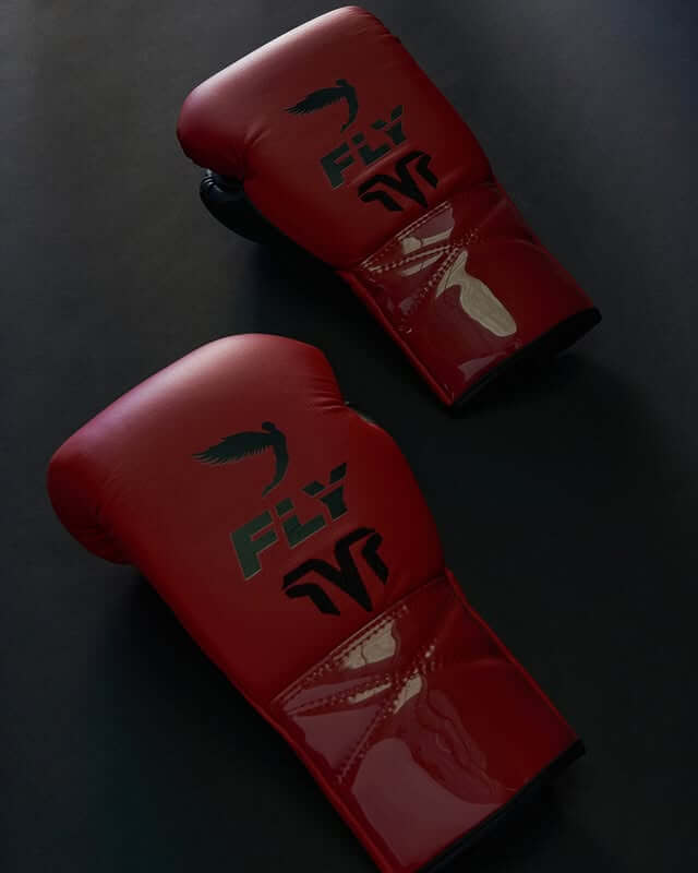 Fly Red/Black Boxing Gloves Women Fitness Training Gloves