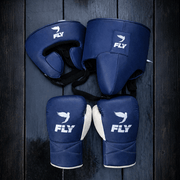 Fly Navy/White Complete Boxing Set Customizable Training Bundle
