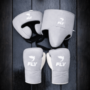 Fly Boxing Gloves Set Light-Grey/White Heavy Duty Training Collection