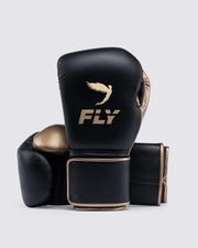 Fly Black/Gold Full View Leather Boxing Gloves