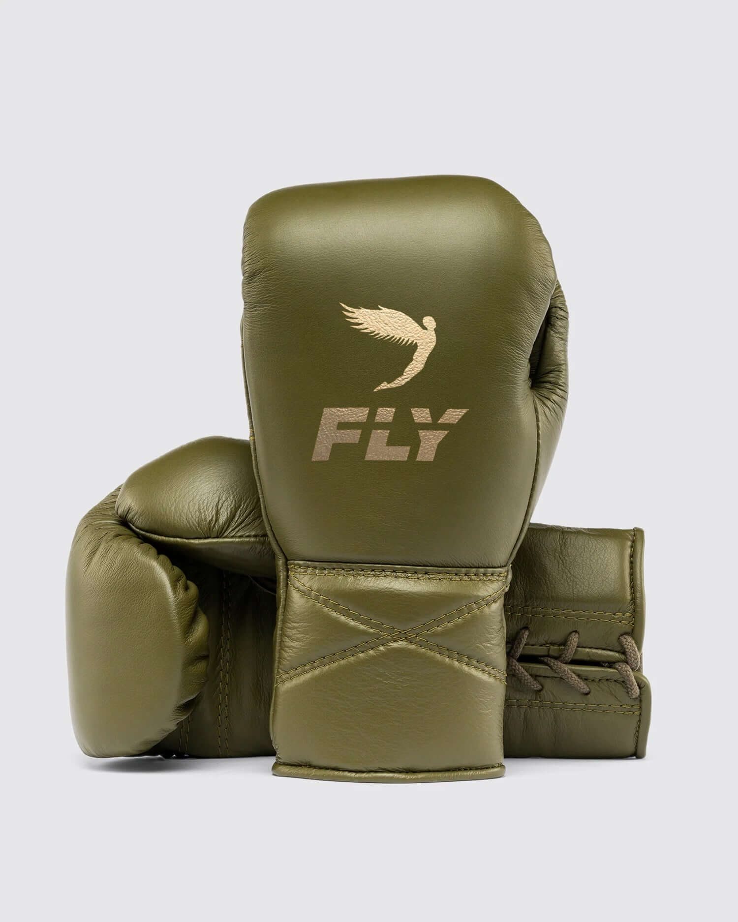 Fly Boxing Gloves on Hands Training Action Shot Green