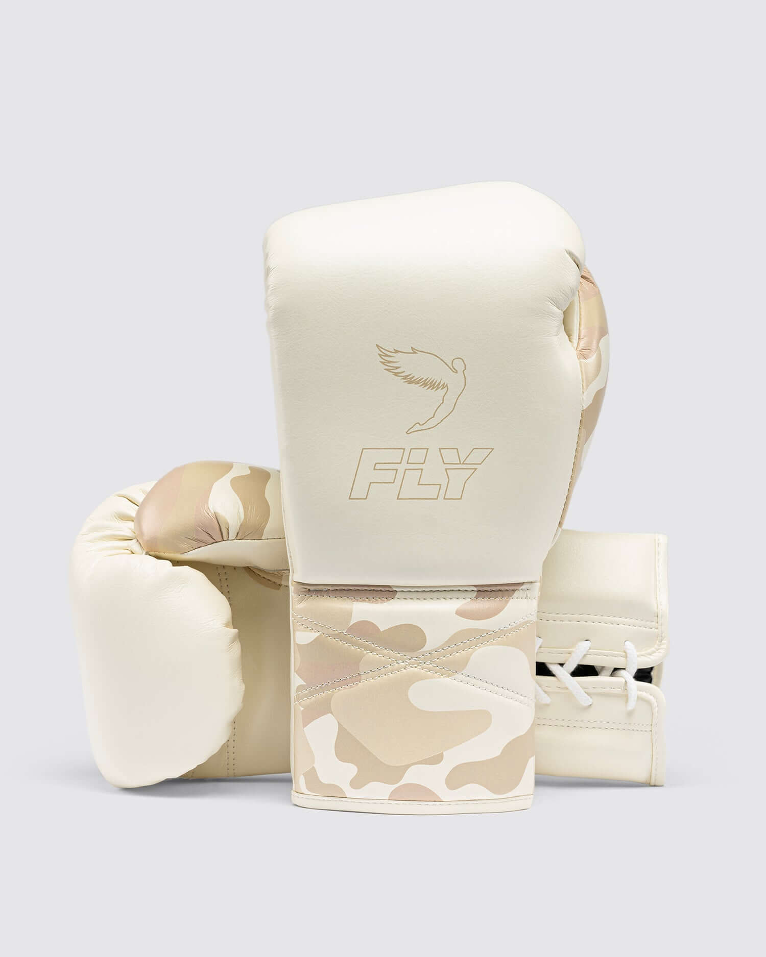 Fly White/Beige Boxing Gloves Beginner Friendly Training Gloves