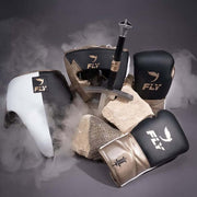Fly Black/Gold/White Boxing Set Heavy Duty Gloves Training Collection