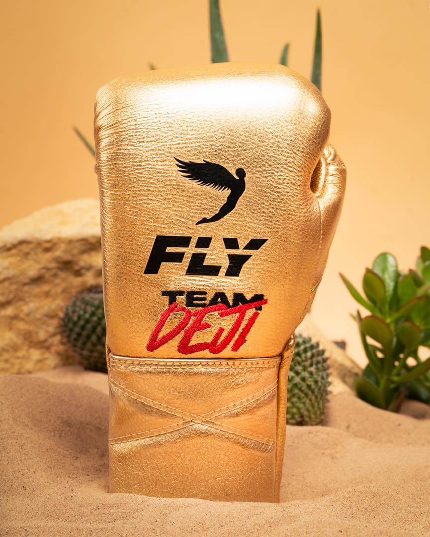 Fly Leather Boxing Set Golden Custom Training Collection Gloves View