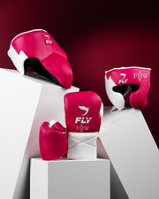 Fly Boxing Gloves Set Pink/White Heavy Duty Training Collection