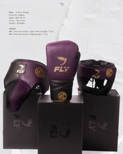 Fly Full Gear Boxing Set Purple/Black/Gold 14oz Gloves Training Pack