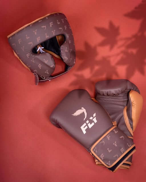 Fly Sparring Boxing Set Purple/Gold Complete Gear Bundle