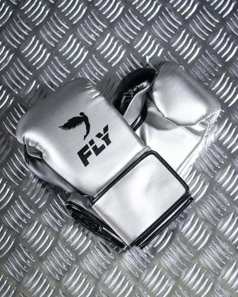 Fly Sparring Boxing Set Silver/Black Complete Gear Bundle Gloves View
