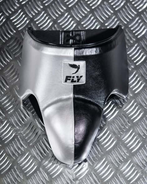 Fly Sparring Boxing Set Silver/Black Complete Gear Bundle Groinguard View