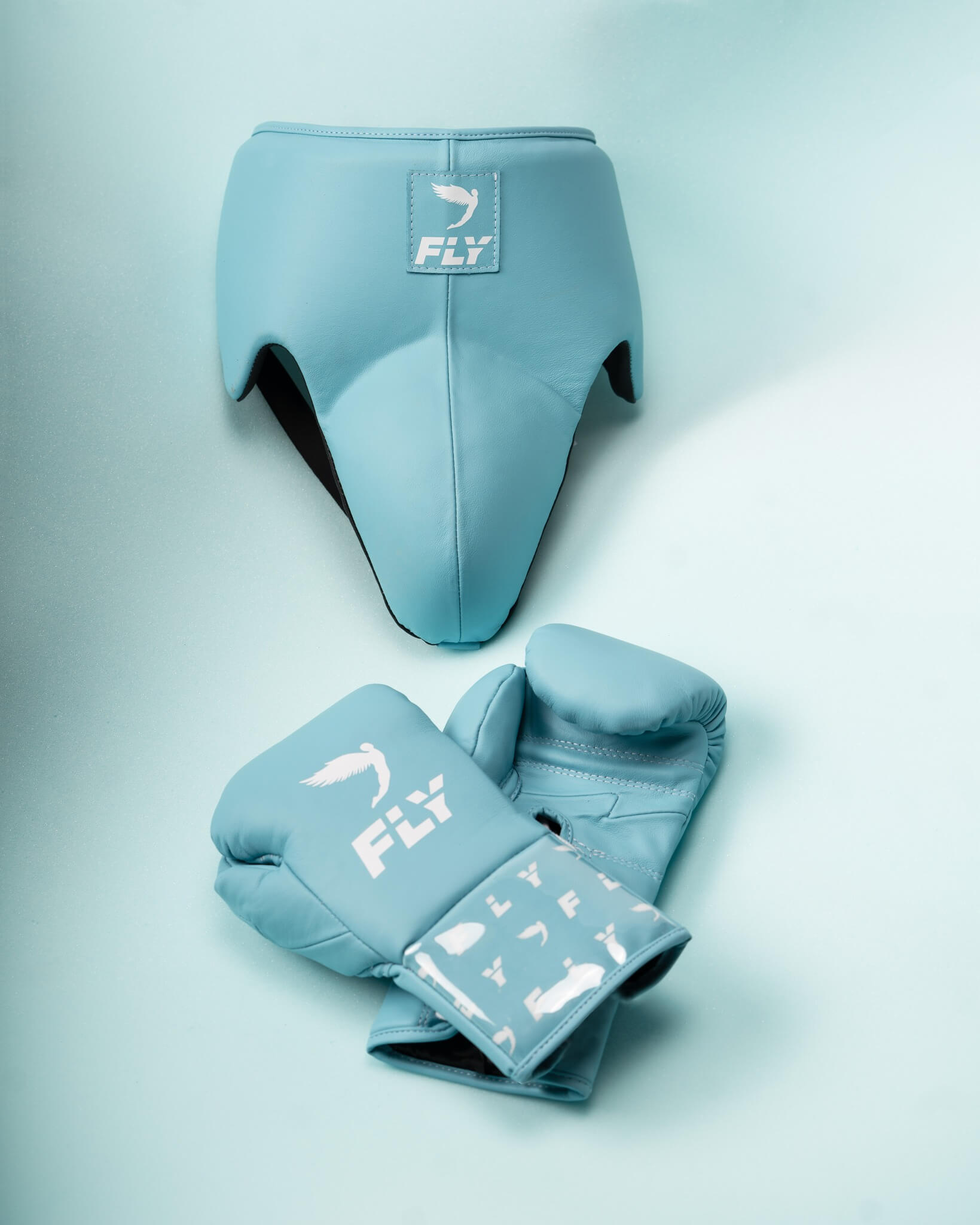 Fly Leather Boxing Set Teal Custom Training Collection