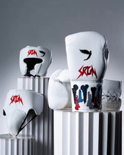 Fly Complete Boxing Set White Gloves Headguard Training Bundle