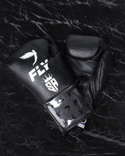 Fly Boxing Gloves Black/White | Lace-Up Gears