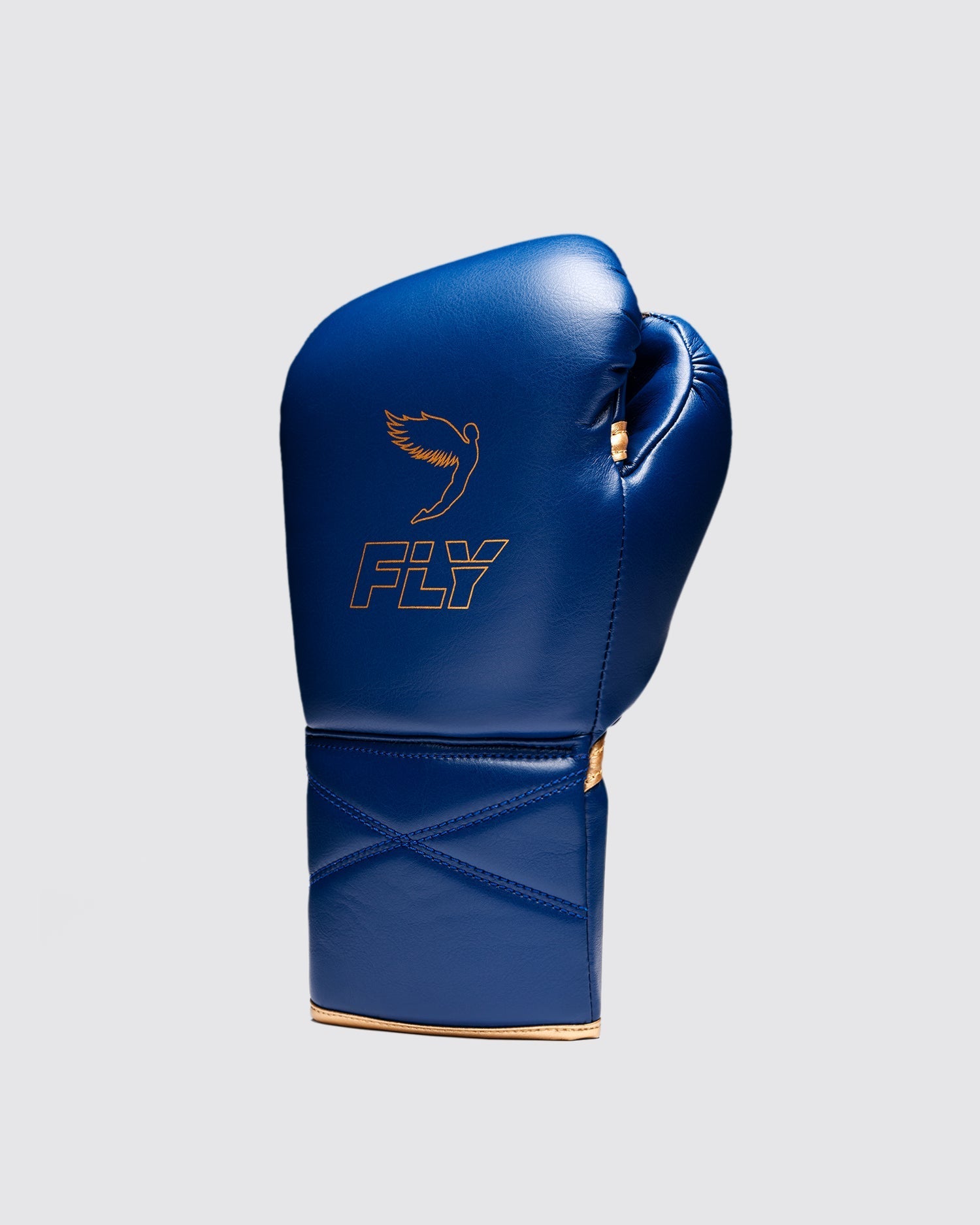 Fly Boxing Gloves Blue/Gold | Lace-Up