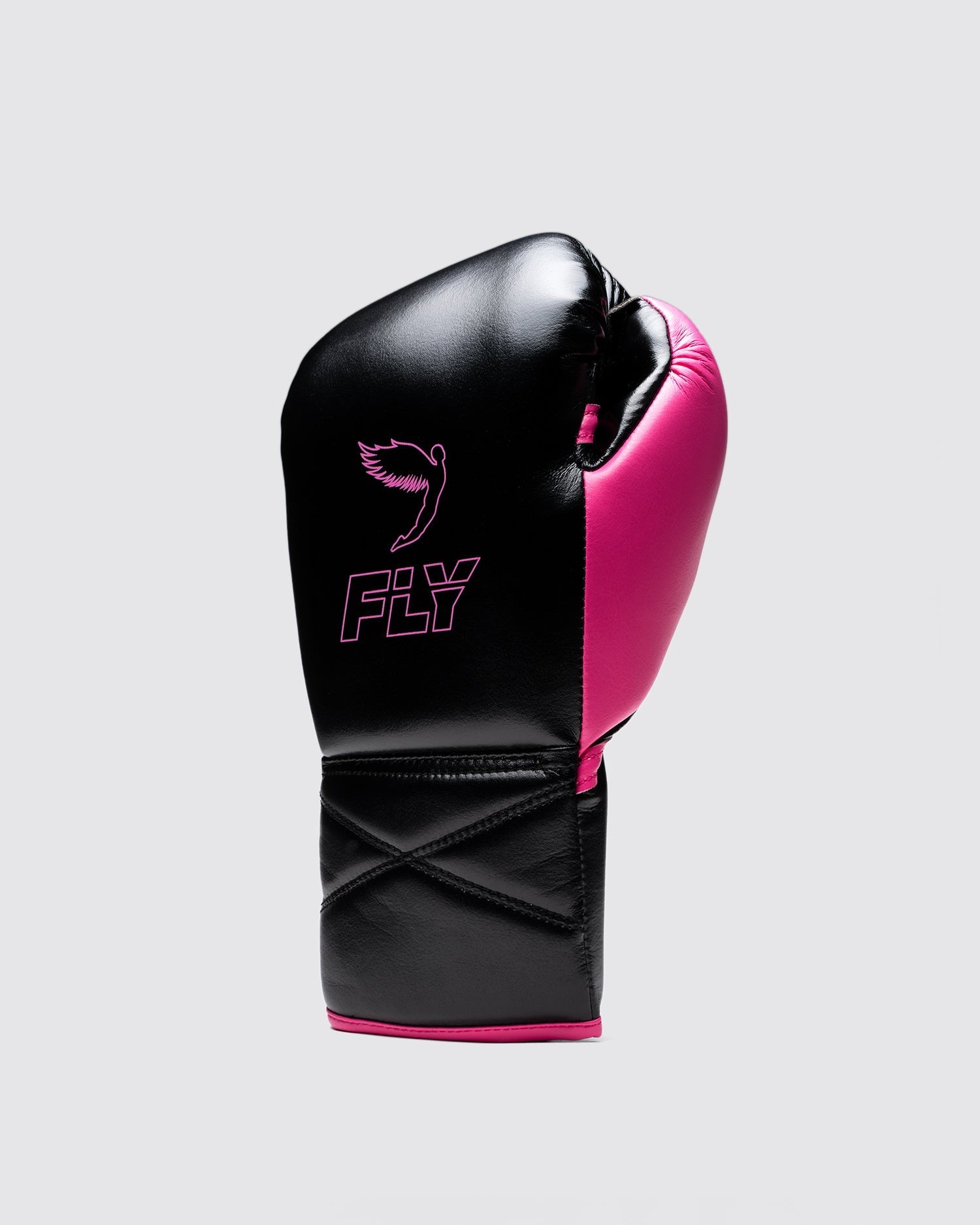 Fly Boxing Gloves Lace-Up | Black/Pink
